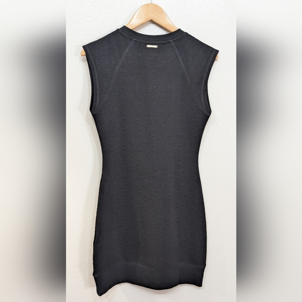 Raglan Sleeve Logo Jacquard Sweater Dress - Picture 2 of 3